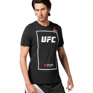 Reebok UFC Men's Black Fight Night Fan Gear Short Sleeve T-shirt Medium